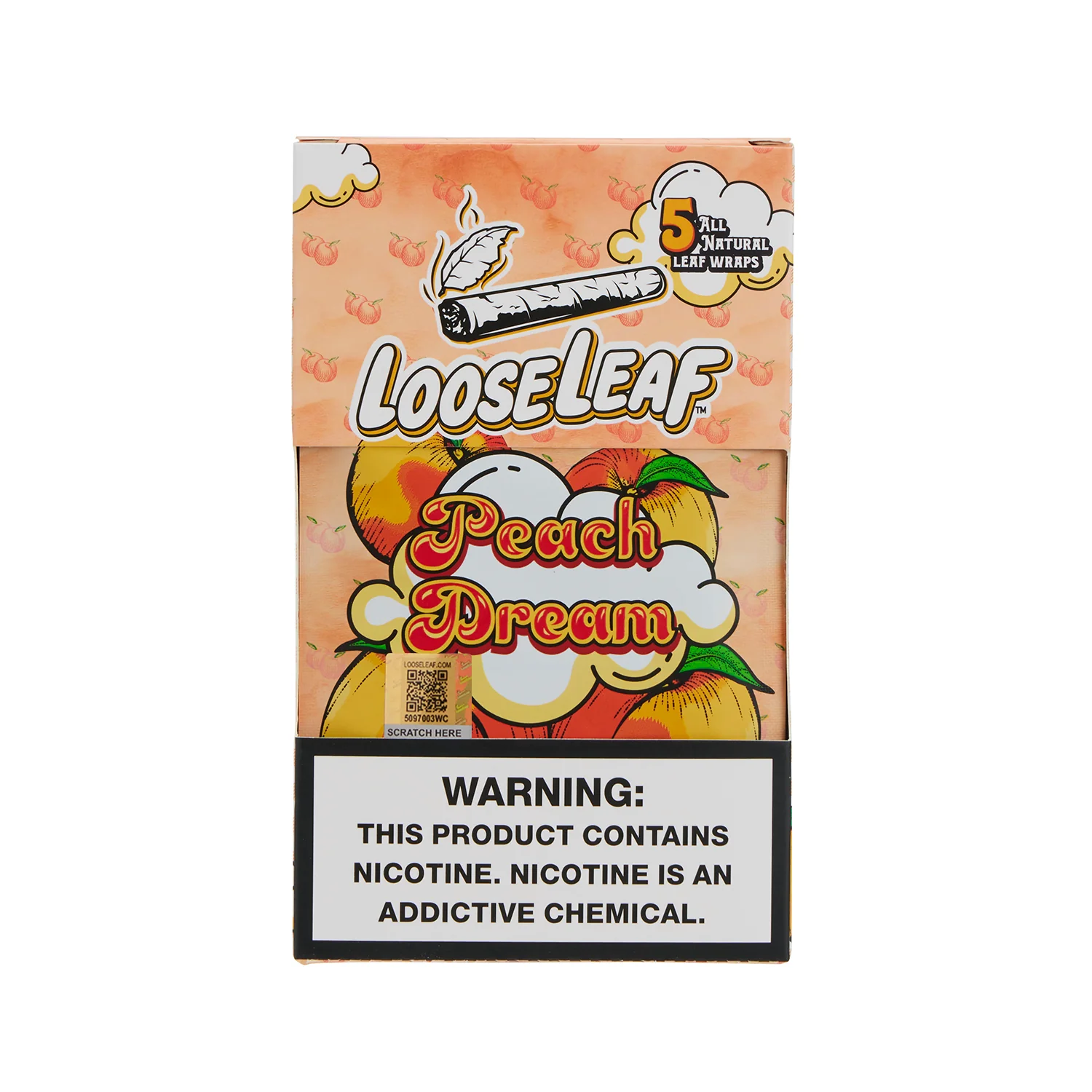 PEACH DREAM LOOSELEAF 5-PACK WRAPS (40 COUNT)